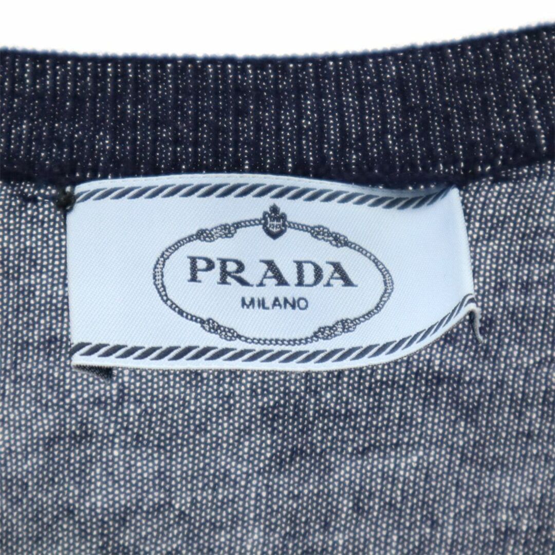 プラダ ウール 長袖 セーター 38 ネイビー系 PRADA ニット 薄手