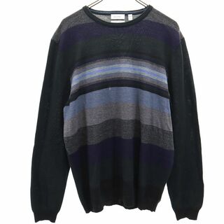 カルバンクライン(Calvin Klein)のカルバンクライン ウールブレンド 長袖 セーター XL ブラック系 1191 ニット メンズ(ニット/セーター)