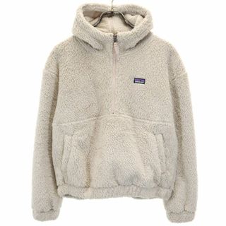 パタゴニア(patagonia)のパタゴニア アウトドア 長袖 ボア ハーフジップ パーカー XXL ベージュ系 patagonia フリース レディース(パーカー)