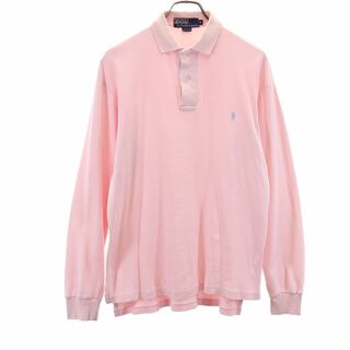 ポロバイラルフローレン 長袖 ポロシャツ S ピンク Polo by Ralph Lauren メンズ(ポロシャツ)