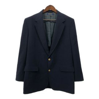 ブルックスブラザース(Brooks Brothers)のUSA製 Brooks Brothers ブルックスブラザーズ ウール テーラードジャケット ネイビー (メンズ L L相当) 中古 古着 Q8574(テーラードジャケット)