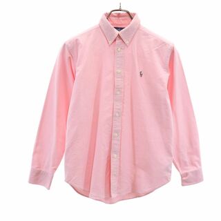 ラルフローレン(Ralph Lauren)のラルフローレン 長袖 ボタンダウンシャツ 12 ピンク RALPH LAUREN キッズ(ブラウス)