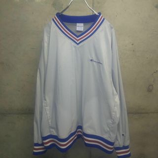 チャンピオン(Champion)のchampion / チャンピオン ナイロン プルオーバー XL 　グレー　ロゴ(ジャージ)