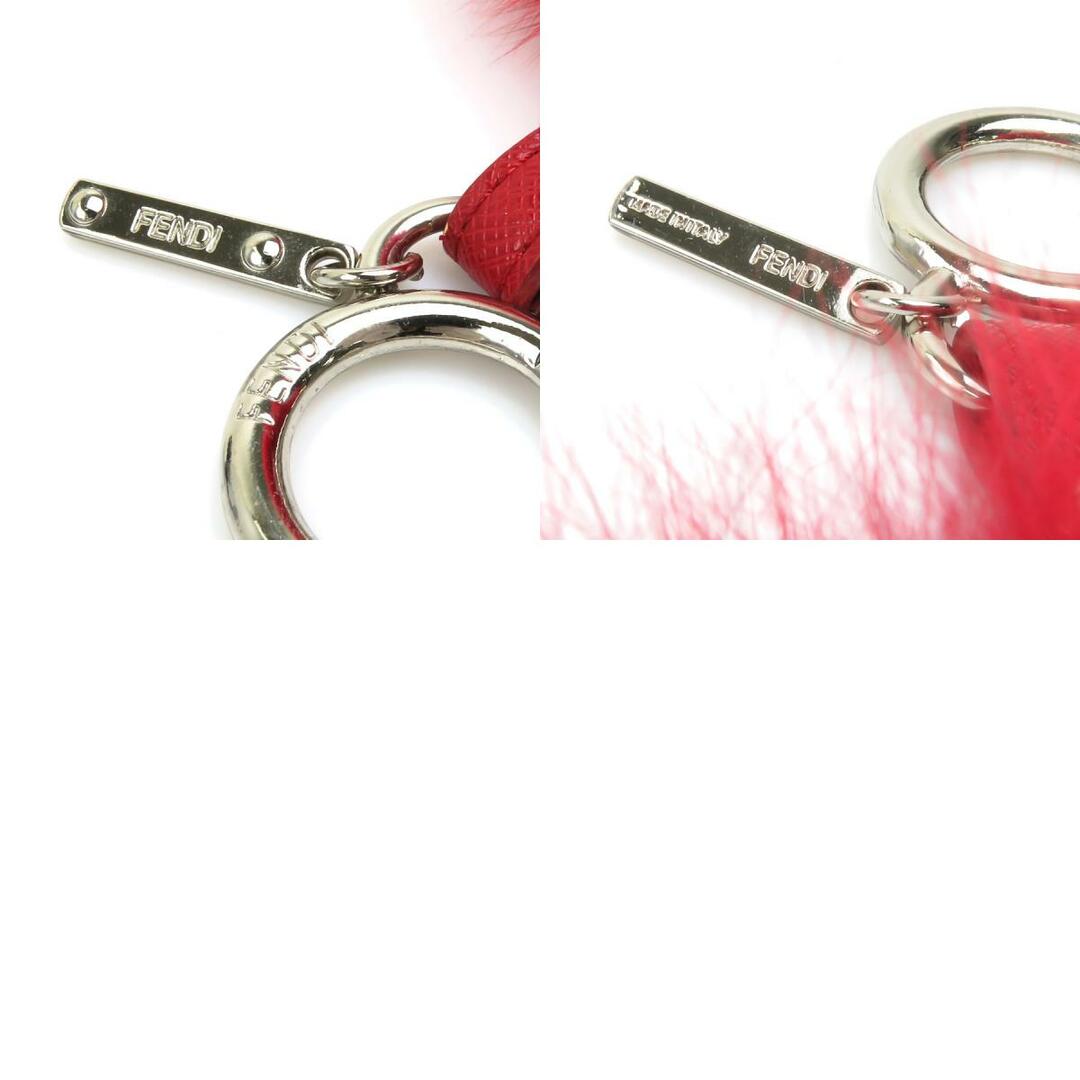 FENDI - フェンディ FENDI チャーム ファー/レザー レッド FENDI - フェンディ FENDI チャーム ファー/レザー レッド
