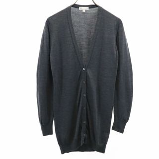 ジョンスメドレー(JOHN SMEDLEY)のジョンスメドレー イギリス製 ウール 長袖 ニット カーディガン S グレー系 JOHN SMEDLEY レディース(カーディガン)