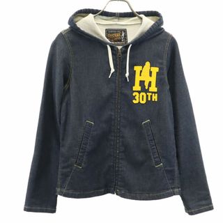 ヒステリックグラマー(HYSTERIC GLAMOUR)のヒステリックグラマー 日本製 ジップパーカー F ネイビー HYSTERIC GLAMOUR レディース(パーカー)