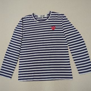 コムデギャルソン(COMME des GARCONS)のコムデギャルソン　ハート刺繍ボーダーカットソー　長袖(Tシャツ/カットソー(七分/長袖))