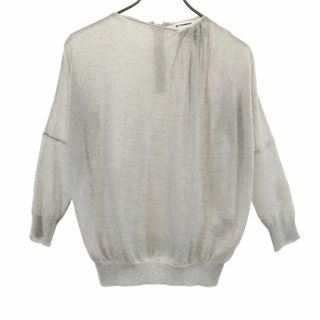 Jil Sander - ジルサンダー カシミヤ100％ 長袖 バックジップ セーター 36 グレー系 JIL SANDER ニット レディース