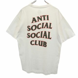 アンチソーシャルソーシャルクラブ USA製 バックプリント 半袖 Tシャツ L 白 ANTI SOCIAL SOCIAL CLUB メンズ