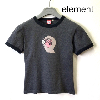 エレメント(ELEMENT)のelement エレメント Tシャツ S グレー ブラック ハート(Tシャツ(半袖/袖なし))