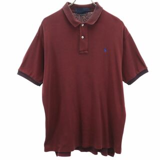 ポロバイラルフローレン 90s USA製 オールド 半袖 ポロシャツ XL ブラウン Polo by Ralph Lauren メンズ(ポロシャツ)
