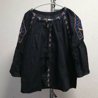 ViS 　七分袖　刺繍ブラウス　シャツ