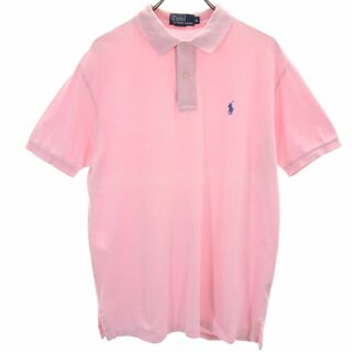 ポロバイラルフローレン 半袖 ポロシャツ M ピンク Polo by Ralph Lauren 鹿の子 メンズ(ポロシャツ)