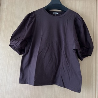 ジーユー(GU)のG U  コンビネーションボリュームスリーブT  5分袖　Tシャツ　X L  (Tシャツ(半袖/袖なし))