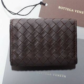 ボッテガヴェネタ(Bottega Veneta)のK3816M ボッテガ イントレ ラムスキン ダークブラウン 三つ折 ミニ財布(折り財布)