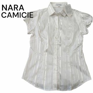 ナラカミーチェ(NARACAMICIE)の未使用 タグ付きNARACAMICIE 半袖 ブラウス ストライプ(シャツ/ブラウス(半袖/袖なし))