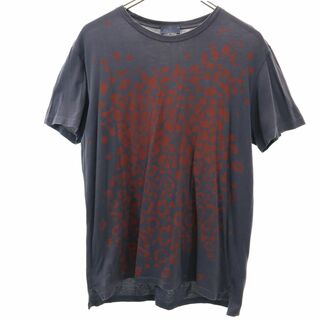LANVIN - ランバン プリント 半袖 Tシャツ XS ネイビー LANVIN メンズ