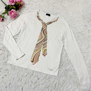 ポールスミス(Paul Smith)の【希少】ポールスミスブラック　ネクタイ柄カットソー　ロンT 長袖Tシャツ(カットソー(長袖/七分))