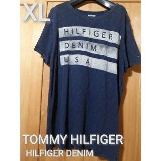 TOMMY HILFIGER - HILFIGER JEANS　XLサイズ　ヴィンテージ加工プリントTシャツ