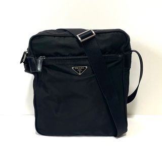 PRADA - 【美品〜良品】プラダ　ショルダーバッグ　ナイロン×レザー　スクエア型　黒