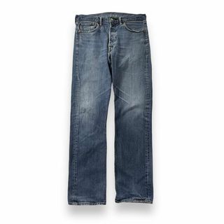 リーバイス(Levi's)のリーバイス 501 色落ち で丹生 インディゴ 革パッチ w32 L32(デニム/ジーンズ)