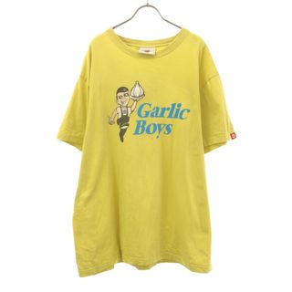 PUNK DRUNKERS - パンクドランカーズ プリント GARLIC BOYS 半袖 Tシャツ イエロー系 PUNK DRUNKERS メンズ