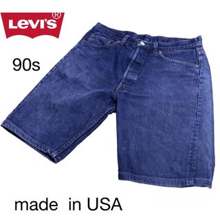 リーバイス(Levi's)の90s USA製 Levi'sリーバイス 501  後染め ショーツ　W33(ショートパンツ)