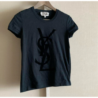 イヴサンローラン(Yves Saint Laurent)のイヴサンローランリヴゴーシュ 半袖 ロゴTシャツ Sサイズ ブラック(Tシャツ(半袖/袖なし))