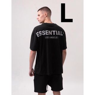 エスエッセンシャルズ(S.ESSENTIALS)のESSENTIALS  Tシャツ  L ブラック(Tシャツ/カットソー(半袖/袖なし))