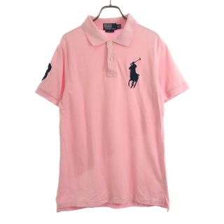 ポロバイラルフローレン ビッグポニー 半袖 ポロシャツ M ピンク Polo by Ralph Lauren 鹿の子地 メンズ(ポロシャツ)