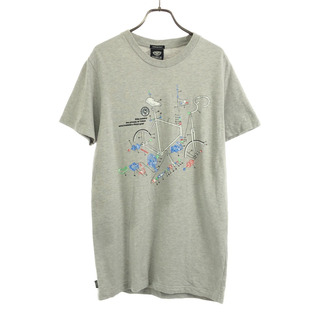 フランクリンアンドマーシャル(FRANKLIN&MARSHALL)のフランクリンマーシャル イタリア製 プリント 半袖 Tシャツ M グレー FRANKLIN&MARSHALL メンズ(Tシャツ/カットソー(半袖/袖なし))