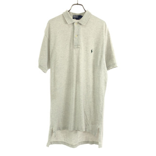ポロバイラルフローレン 半袖 ポロシャツ M ライトグレー Polo by Ralph Lauren 鹿の子 メンズ(ポロシャツ)