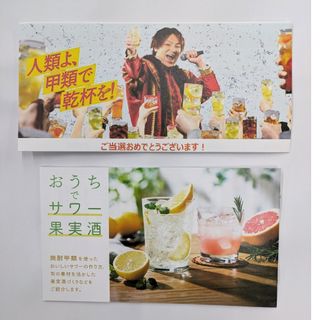 おうちでサワー・果実酒　リーフレット、狩野英孝チラシ付き(リキュール/果実酒)