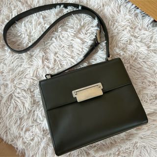 プラダ(PRADA)のPRADA プラダ ショルダーバッグ カーキ 本革 レザー ブランド(ショルダーバッグ)