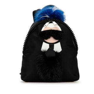 フェンディ(FENDI)の美品 フェンディ カールラガーフェルド リュック バックパック 7VZ016 ナイロン メンズ FENDI 【1-0149561】(バッグパック/リュック)