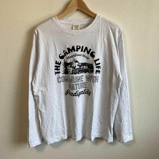 LOCK HEAVEN ロンT Tシャツ アウトドア　キャンプ　ホワイト　XL(Tシャツ/カットソー(七分/長袖))