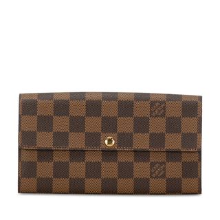 ルイヴィトン(LOUIS VUITTON)の美品 ルイ ヴィトン ダミエ ポルトフォイユ サラ 長財布 N61734 PVC レディース LOUIS VUITTON 【214-52462】(財布)