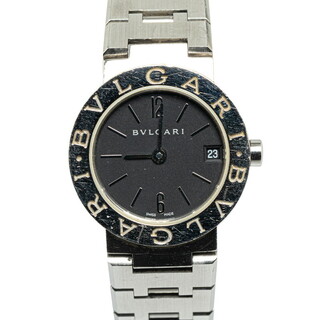 ブルガリ(BVLGARI)のブルガリ ブルガリブルガリ 腕時計 BB23SS クオーツ ブラック文字盤 ステンレススチール レディース BVLGARI 【214-52503】(腕時計)