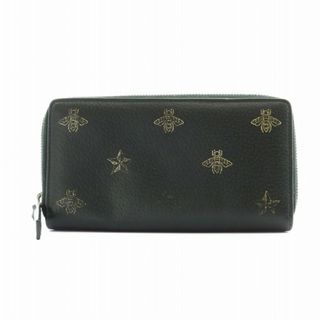 グッチ(Gucci)のグッチ ビー&スター 長財布 ラウンドファスナー 黒 495062(財布)