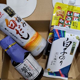 キッコーマン(キッコーマン)の食品セット　白だし　醤油　海苔　味付け海苔　お味噌調味料　出汁　玉子かけ醤油(調味料)