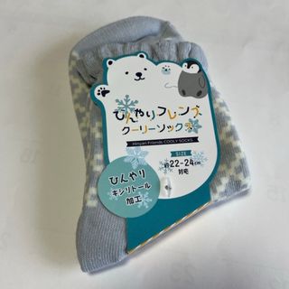 ひんやりフレンズ　クーリー　ソックス　未使用　22〜24cm グレー(ソックス)