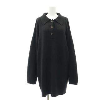 マウジー(moussy)のマウジー 22AW OVERSIZED ニットポロ ワンピース ミニ 長袖 F(ミニワンピース)