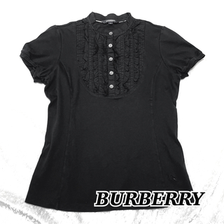 BURBERRY - バーバリーロンドン 半袖  胸元フリル 38 エンブロイダリー カットソー