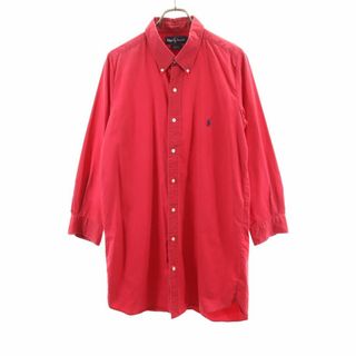 ラルフローレン(Ralph Lauren)のラルフローレン 長袖 ボタンダウンシャツ XXL レッド系 RALPH LAUREN メンズ(シャツ)