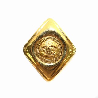 シャネル(CHANEL)のシャネル CHANEL ブローチ ココマーク ダイヤモンドシェイプ ゴールド色(ブローチ/コサージュ)