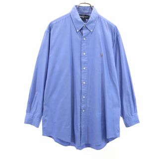 ラルフローレン(Ralph Lauren)のラルフローレン 長袖 ボタンダウンシャツ 16-32 ブルー RALPH LAUREN メンズ(シャツ)