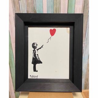 Banksy  絵画 油彩 油彩 肉筆 額縁(絵画/タペストリー)