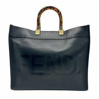 フェンディ(FENDI)のフェンディ FENDI ハンドバッグ ショルダーバッグ サンシャイン レザー ブラック/ブラウン ゴールド レディース 送料無料【中古】 z1283(ハンドバッグ)