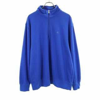 アイゾット 長袖 ハーフジップ スウェット L/G ブルー系 IZOD メンズ(スウェット)