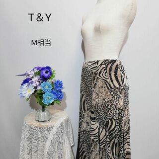 T＆Y　極上美品　ロングスカート　伸縮性ストレッチ有り　М相当(ロングスカート)
